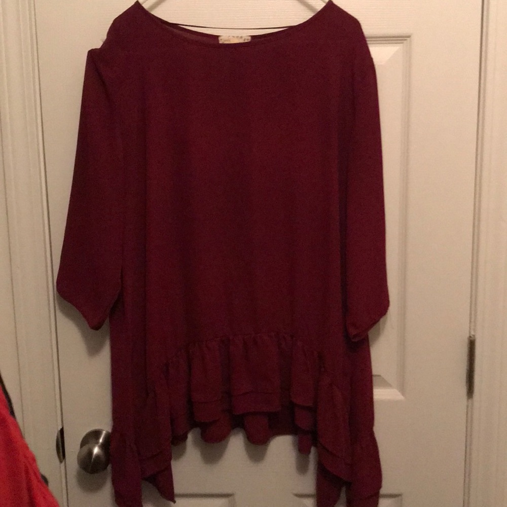 Maroon Tunic Top